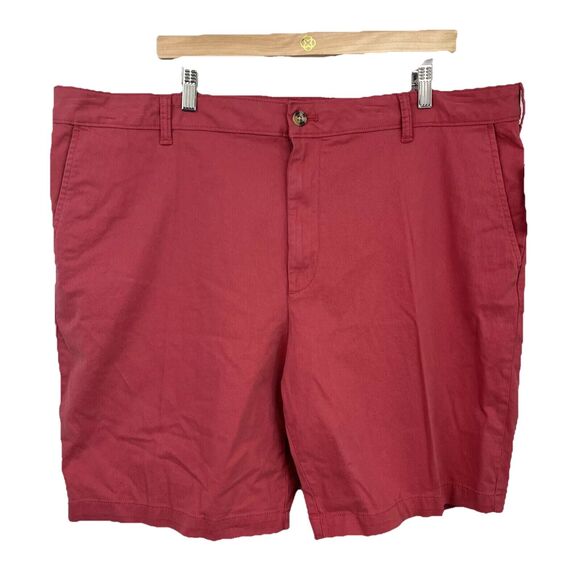 IZOD Other - IZOD Chino Shorts Men's 42 Red Saltwater Wash Classic 9.5" Flat Front New $62